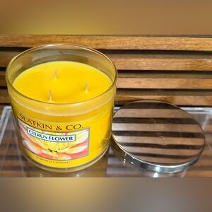 Rare HTF Bath & Body Works Citrus Flower 3-Wick Scented Candle